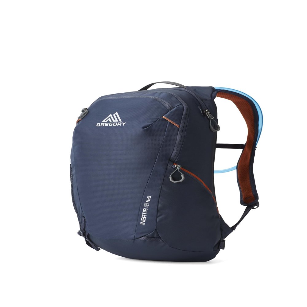 Gregory Inertia 18L H2O Unisex Day Hiking Backpack with included Water Reservoir/Bladder, One Size Fits All, Indigo Blue
