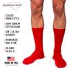 BoardroomSocks Cotton Dress Socks for Men, Mid-Calf Ribbed Dress Socks, Formal Business Socks, Red (1 Pair) view 2