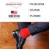 BoardroomSocks Cotton Dress Socks for Men, Mid-Calf Ribbed Dress Socks, Formal Business Socks, Red (1 Pair) view 3