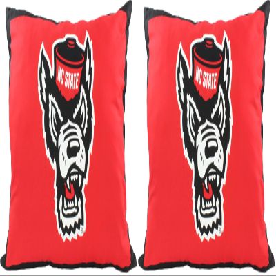 College Covers Throw Pillow, 28 in x 20 in, NC State Wolfpack (Pack of 2)