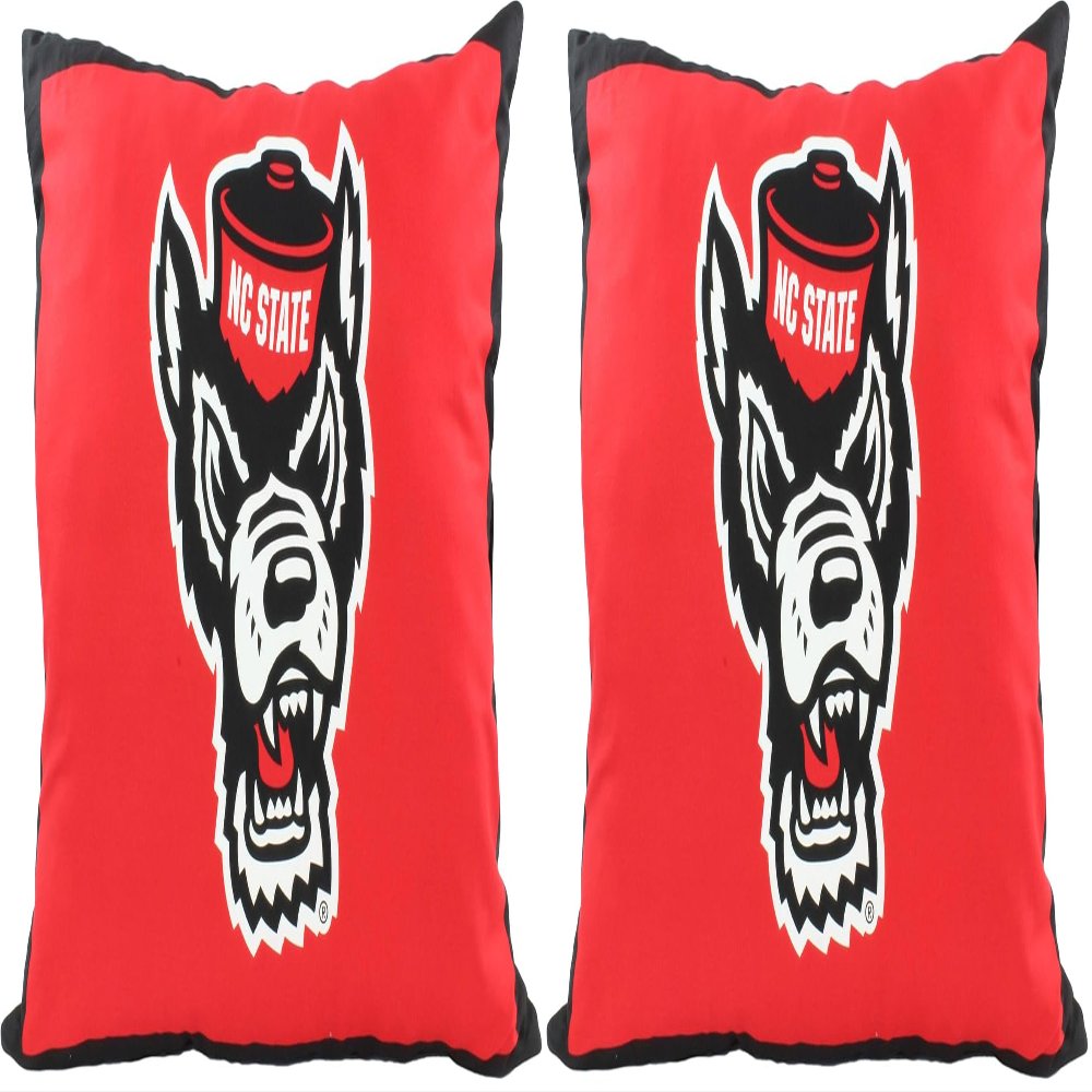 College Covers Throw Pillow, 28 in x 20 in, NC State Wolfpack (Pack of 2)