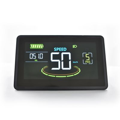 Mcezdy Ebike Display H6C, UART No. 2 Protocol, 24V-60V Colorful Cycling Computer with Charging Port for Mobile Devices, Ebike LCD Display to Enrich Cycling Journey
