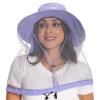 BASSDASH UPF 50+ Mosquito Sun Hat with Hidden Head Net and Neck Flap for Men Women Outdoor Fishing Hiking Camping FH16 Light Purple view 1
