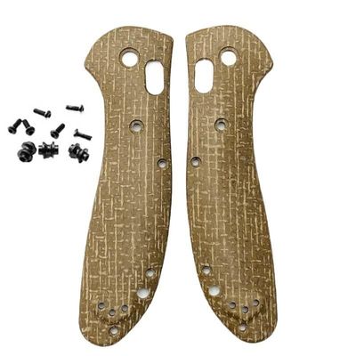 1 Pair Micarta Scales with 3 Sets Screws Fits for Griptilian 551, Custom Handle Patch DIY Replacement Accessory(Gray)
