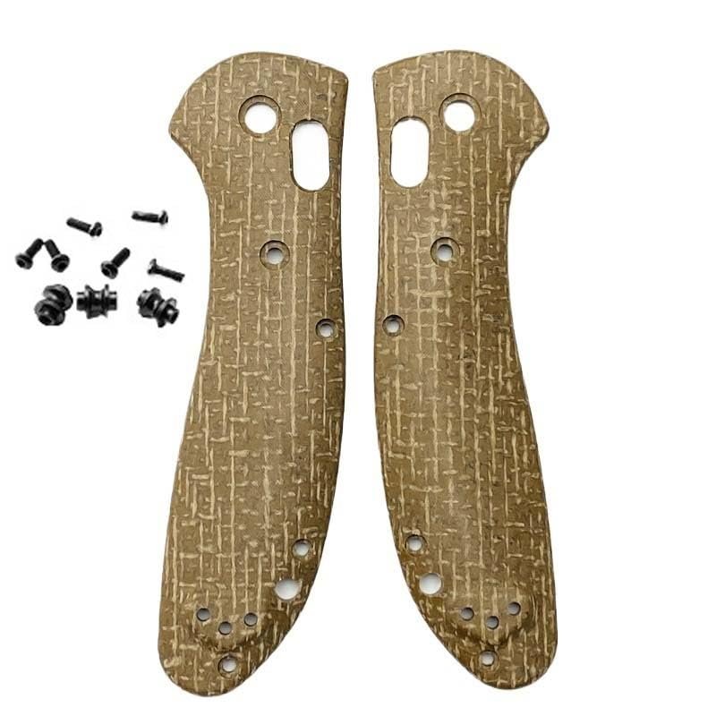 1 Pair Micarta Scales with 3 Sets Screws Fits for Griptilian 551, Custom Handle Patch DIY Replacement Accessory(Gray)