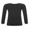 Fldy Kids Girls Fleece Lined Thermal Underwear Tops Long John Base Layer Gymnastics Ballet Dance Undergarments Shirt Thin Type A Black 2-4 Years view 2