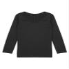 Fldy Kids Girls Fleece Lined Thermal Underwear Tops Long John Base Layer Gymnastics Ballet Dance Undergarments Shirt Thin Type A Black 2-4 Years view 3