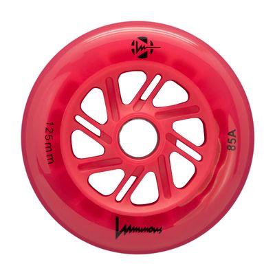 Luminous Inline Wheels Red/Red 125mm 85A 3pk