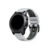 22 26MM Silicone Watchband Strap fit for Garmin/Fenix 7/7Pro/7X/6X/6 Pro/5X/5 Plus/Epix/Instinct WristStrap Replaceable Bracelet(White Dark Blue,22mm) view 3