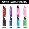 ShAxzHen Personalized Water Bottles for Kids with Straw Lid 40/32/24/18/12oz Custom Insulated Water Bottle Stainless Steel with Name Logo Customized Engraved Cups for School Sport Gym Icon Black view 4