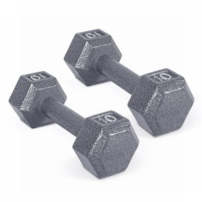 CAP Barbell Cast Iron Hex Dumbbell, Pair, 10 lb