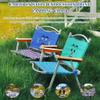 Camping Chair Cartoon Style Expression Print Beach Chair, Outdoor Lightweight Folding Lawn Chair, Load-Bearing 130kg/286.6lbs(Blue) view 3