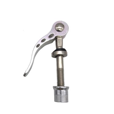 1PCS Quick Release Screw Bolt M8 50/55/60/65/75mm Bike Seat Post Clamp Bolt Lever Skewer Cycling Bicycle Parts Tool(M8x50mm Silver color)