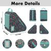 BAUXZOR Skate Bags with Lovely Heart and Star Patterns for Roller Skates, Ice Skates, Quad Skates, Inline Skates, Figure Skates, Skate Accessories for Kids and Adults (Star Black 09) view 3