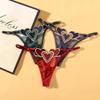 abandi Lace G-String Thongs for Women Adjustable One Size Low Rise Underwear Sexy T-back Thong Panties,Sweetheart Blue view 4