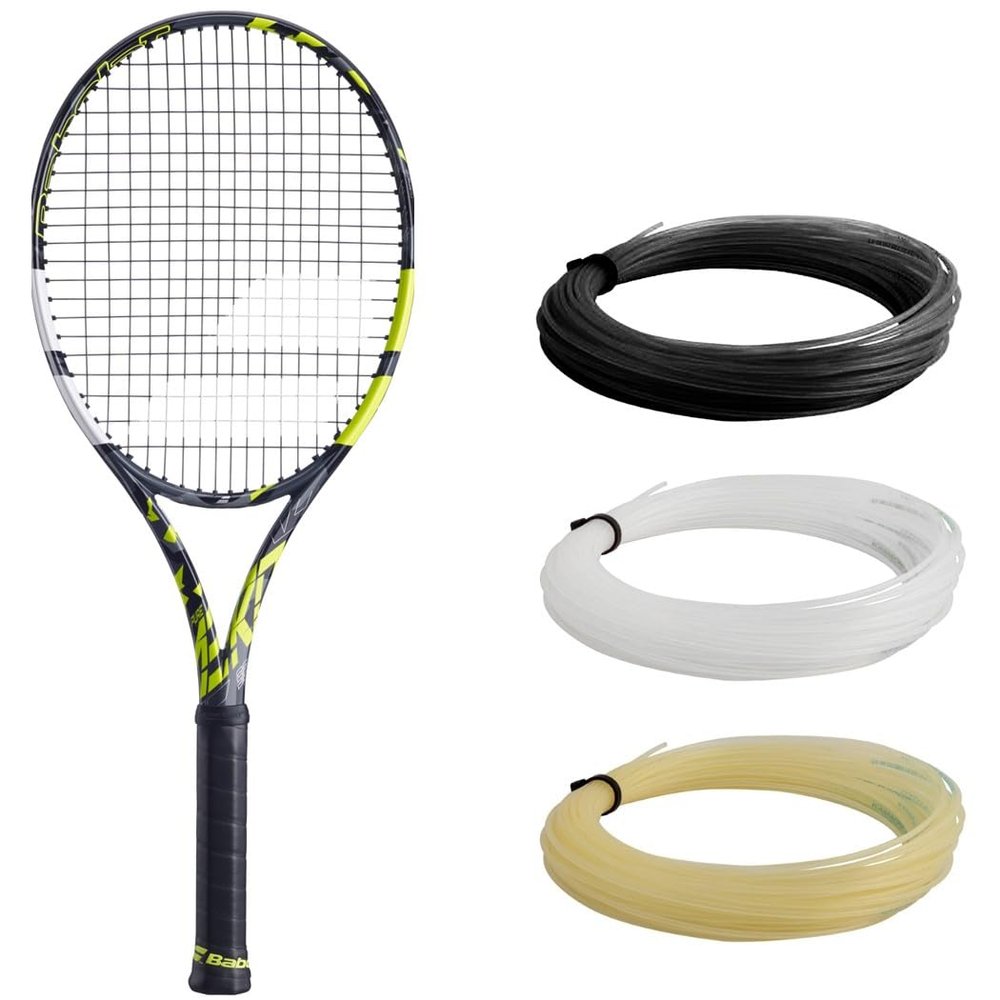 Babolat Pure Aero 98 Tennis Racquet (4 3/8" Grip) Strung with 16g White Syn Gut at Mid-Range Tension