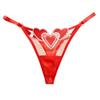 abandi Lace G-String Thongs for Women Adjustable One Size Low Rise Underwear Sexy T-back Thong Panties,Sweetheart Red view 1