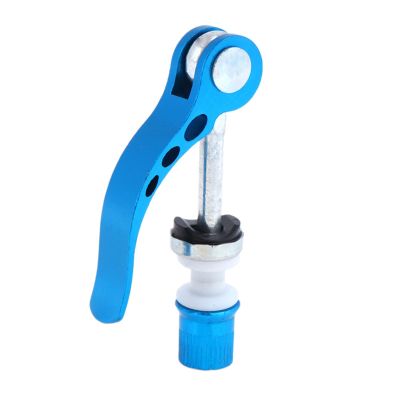 1PCS 12.5 Cm Bicycle Quick Release Aluminium Alloy Bike Seat Post Clamp Seatpost Skewer Bolt(Blue)