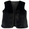 Youhan Women's Faux Fur Vest (US, Alpha, X-Large, Regular, Regular, Black) view 1