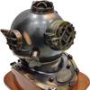 Vintage Full Size Antique U.S Navy Brass Divers Diving Helmet Mark V Deep with Wooden Base sea Scuba Gift view 2