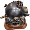 Vintage Full Size Antique U.S Navy Brass Divers Diving Helmet Mark V Deep with Wooden Base sea Scuba Gift view 4