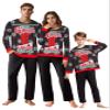 IFFEI Family Christmas Pajamas Matching Sets Holiday PJ's with Loves Going Down Top and Black Pants with Pockets Loungewear Men: XL view 1