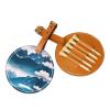 ZhanMg Brown Golf Tees Organizer Bag  Versatile Landscape with Mountains Belt Clip Bag for Golf Carry  Perfect Portable Protection on The Court. view 3