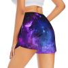 DRTGEDS Blue Galaxy Womens 2 In1 Running Athletic Workout Yoga Shorts with Pockets S M L XL XXL XXXL view 3