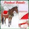 Abbylike Christmas Horse Saddle Pad Red Saddle Pad Santa Saddle Pad with Faux Fur Trim for Horses Under Saddle, Dressage, Jumping & Training view 3