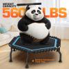 ANCHEER 50" Foldable Fitness Trampoline for Adults & Kids, 560 lbs Capacity Bungee Rebounder with Adjustable Handle, Quiet Cardio Workout Equipment for Home Gym, Low Impact Training Indoor/Outdoor Use view 2