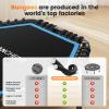 ANCHEER 50" Foldable Fitness Trampoline for Adults & Kids, 560 lbs Capacity Bungee Rebounder with Adjustable Handle, Quiet Cardio Workout Equipment for Home Gym, Low Impact Training Indoor/Outdoor Use view 3