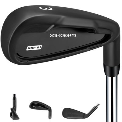 XM-01 Individual Golf Irons or Golf Irons Set - Premium Men Golf Club Iron with Steel Shaft for Right Hand Golfers Stiff Flex (#3 Iron Single, Left)