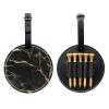 Black Gold Marble Golf Tees Organizer Bag - Versatile Black Belt-Clip Design Sports Accessory, Perfect for Court & Club Stand view 2