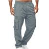 Rkwins Cargo Pants for Men Big and Tall Athletic Pants Loose Baggy Pants Straight Leg Sweatpants Outdoor Hiking Pants C-Gray view 1