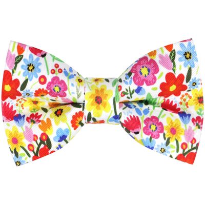 MACBANA Colorful Fun Pattern Pre-Tied Bow Tie Mens Floral Space Adjustable Bowtie F Yellow Red Pink Floral04