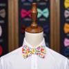 MACBANA Colorful Fun Pattern Pre-Tied Bow Tie Mens Floral Space Adjustable Bowtie F Yellow Red Pink Floral04 view 2