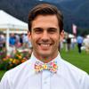 MACBANA Colorful Fun Pattern Pre-Tied Bow Tie Mens Floral Space Adjustable Bowtie F Yellow Red Pink Floral04 view 3