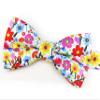 MACBANA Colorful Fun Pattern Pre-Tied Bow Tie Mens Floral Space Adjustable Bowtie F Yellow Red Pink Floral04 view 4