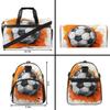 Custom Large Duffel Bags for Men Women Overnight Bags Adults Gym Duffel Bag for Training Soccer Swim Yoga Travel Soccer Orange view 2
