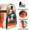 Custom Large Duffel Bags for Men Women Overnight Bags Adults Gym Duffel Bag for Training Soccer Swim Yoga Travel Soccer Orange view 3