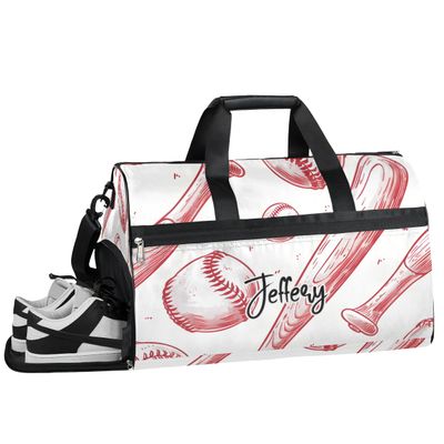 Customizable Large Gym Duffel Bag for Men Women Football Bags for Equipment Weekender Carry on Duffle Bags Baseball