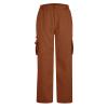 Rkwins Cargo Pants for Men Big and Tall Athletic Pants Loose Baggy Pants Straight Leg Sweatpants Outdoor Hiking Pants C-Brown view 2