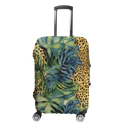 Travel Luggage Cover Suitcase Cover Suitcase Protector Animal Leopard Print Jungle Luggage Covers Washable Baggage Cover Elastic Anti-Scratch Suitcase Case Protector for Adult Personalized Suitcase Co