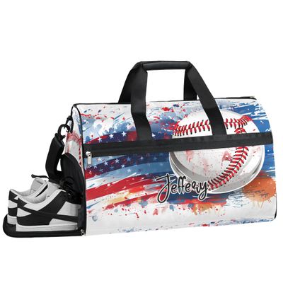 Custom Large Duffel Bags for Men Women Overnight Bags Adults Gym Duffel Bag for Training Soccer Swim Yoga Travel Flag