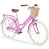 Arbacipher 24 Inch Girls Bike for Kids Ages 10+Years, Single Speed Kids' Bicycles with Basket, Kids Beach Cruiser Bike with Front V-Type Brake + Rear Reverse Brake (Pink) view 1