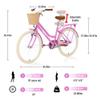Arbacipher 24 Inch Girls Bike for Kids Ages 10+Years, Single Speed Kids' Bicycles with Basket, Kids Beach Cruiser Bike with Front V-Type Brake + Rear Reverse Brake (Pink) view 2