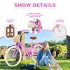 Arbacipher 24 Inch Girls Bike for Kids Ages 10+Years, Single Speed Kids' Bicycles with Basket, Kids Beach Cruiser Bike with Front V-Type Brake + Rear Reverse Brake (Pink) view 4