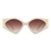 helena Irregular Big Frame Vintage Sun glasses Woman Luxury Oversized Sunglasses Cat eye Fashion Women S67 (beige) view 1