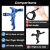 Bow Release for Compound Bow,Aluminum 360Rotatable Blue 4 Finger Archery Thumb Release Trigger,Thumb Release for Compound Bow Release,Bow Thumb Release,Archery Release Aids for Youth or Adults view 3