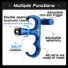 Bow Release for Compound Bow,Aluminum 360Rotatable Blue 3 Finger Archery Thumb Release Trigger,Thumb Release for Compound Bow Release,Bow Thumb Release,Archery Release Aids for Youth or Adults view 3